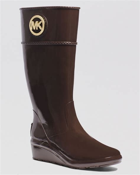 michael kors rain boots brown|Michael Kors waterproof boots.